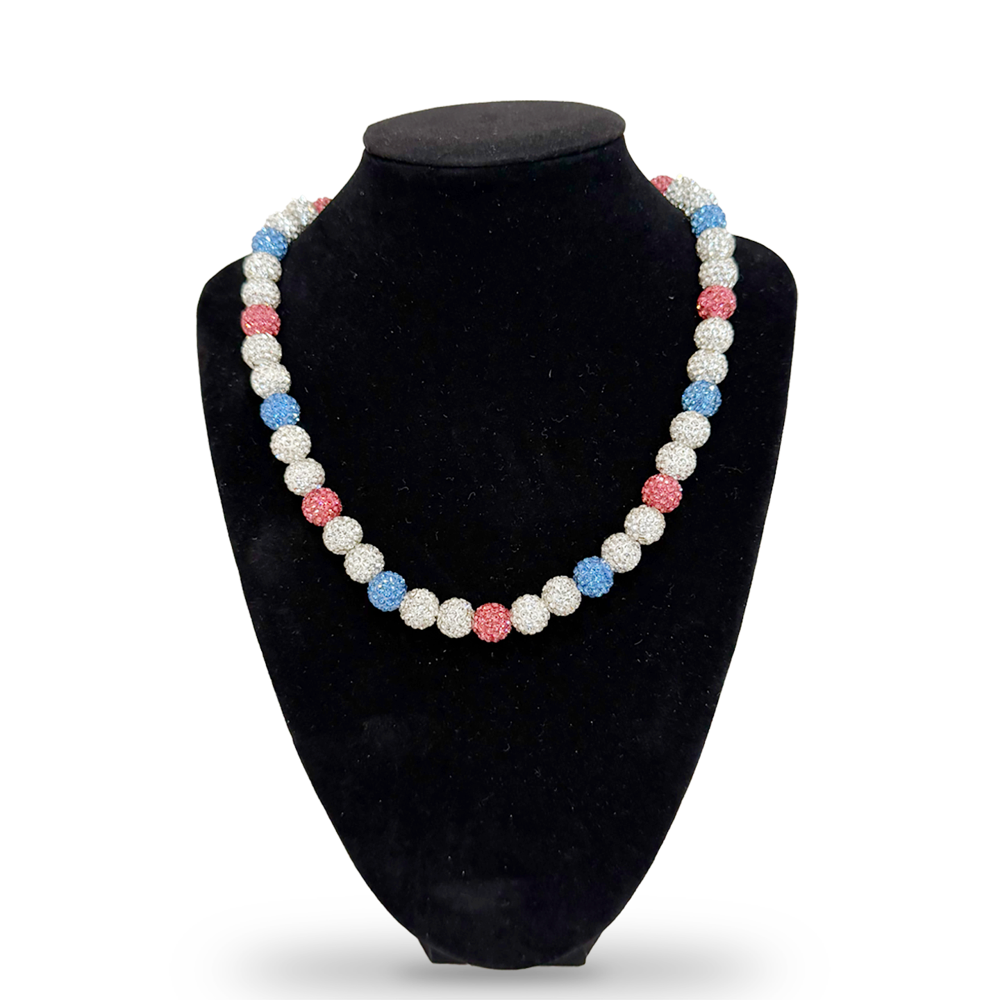 Baseball Necklace Triple Cotton Candy