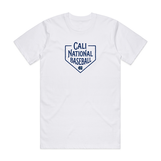 Cali National Home Plate Tee | Heavyweight Cotton Regular Fit Unisex