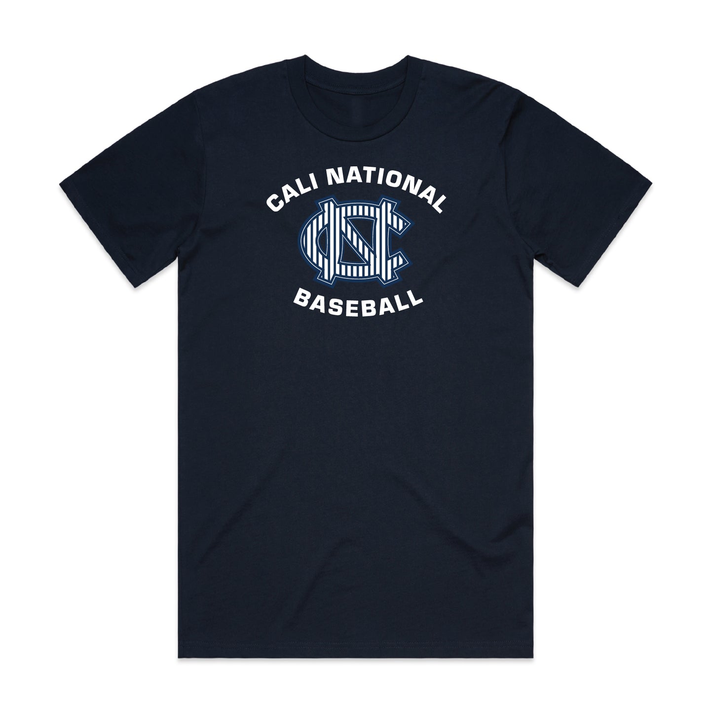 Cali National Pinstripe Logo Tee | Premium Cotton Regular Fit Unisex