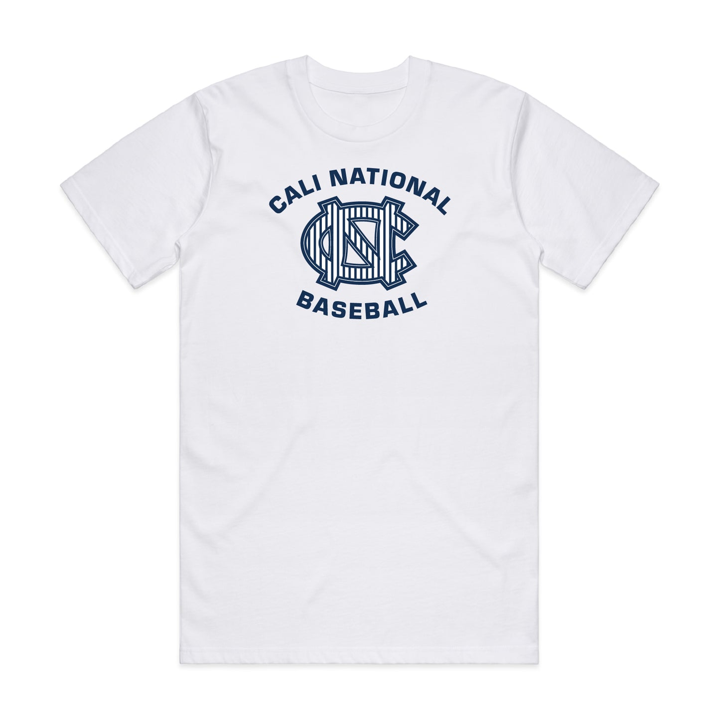 Cali National Pinstripe Logo Tee | Premium Cotton Regular Fit Unisex