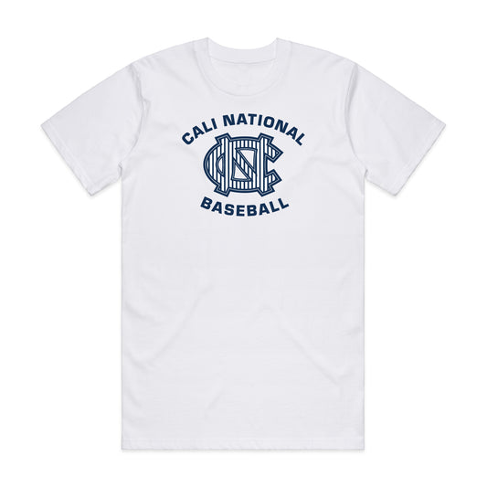 Cali National Pinstripe Logo Tee | Premium Cotton Regular Fit Unisex