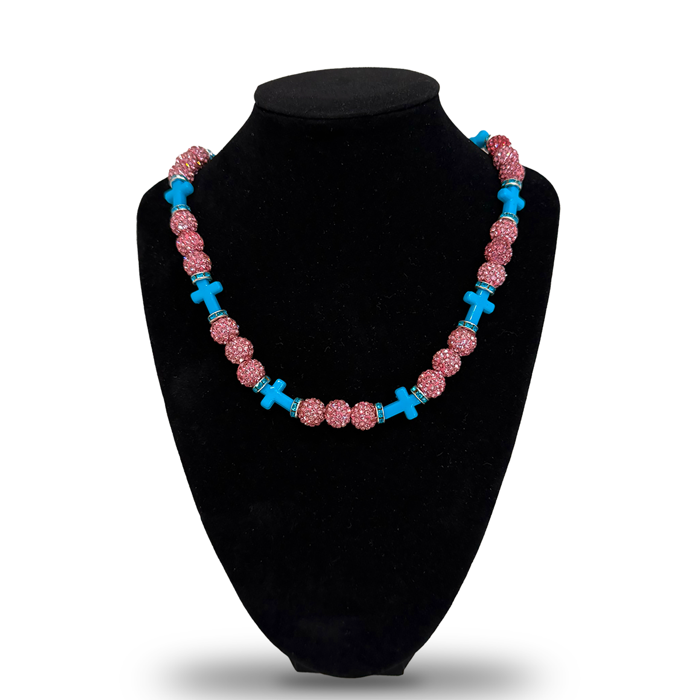 Baseball Necklace Double Candy Sky Cross