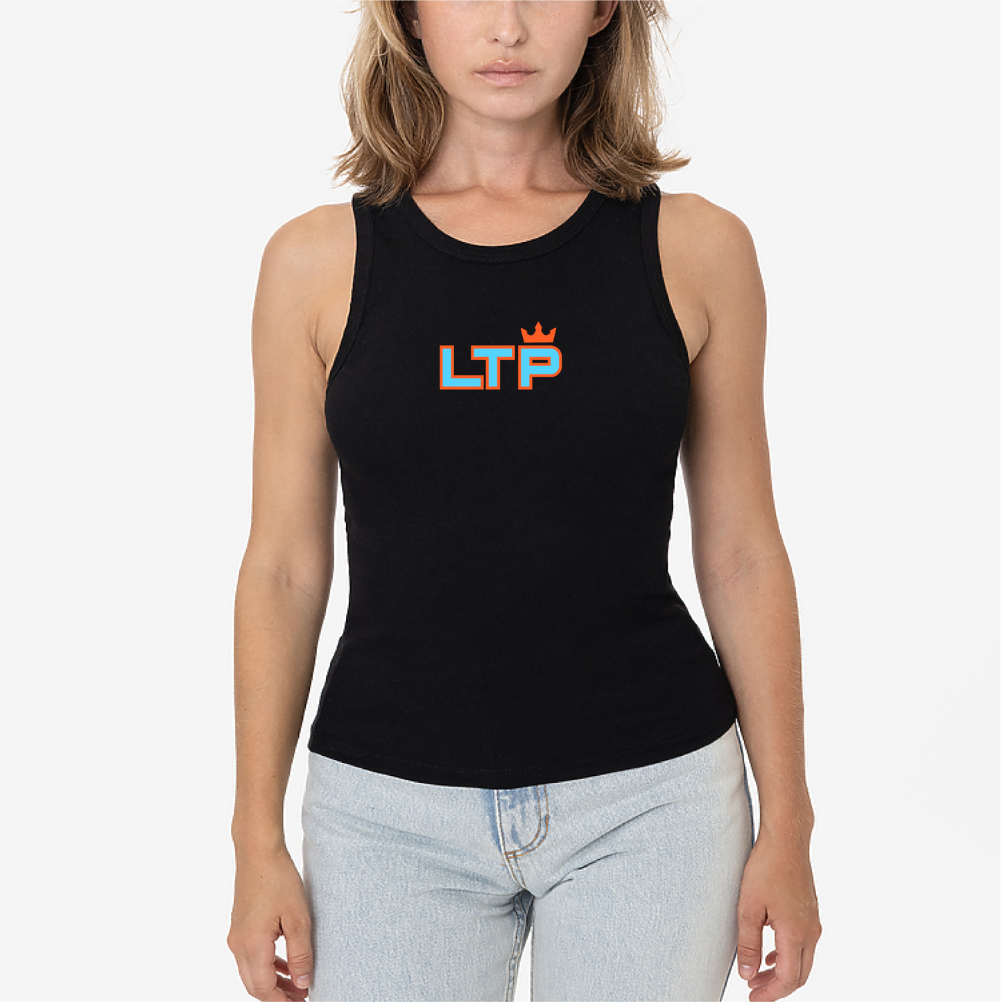 LTP Block Logo Baby Rib Tank Women