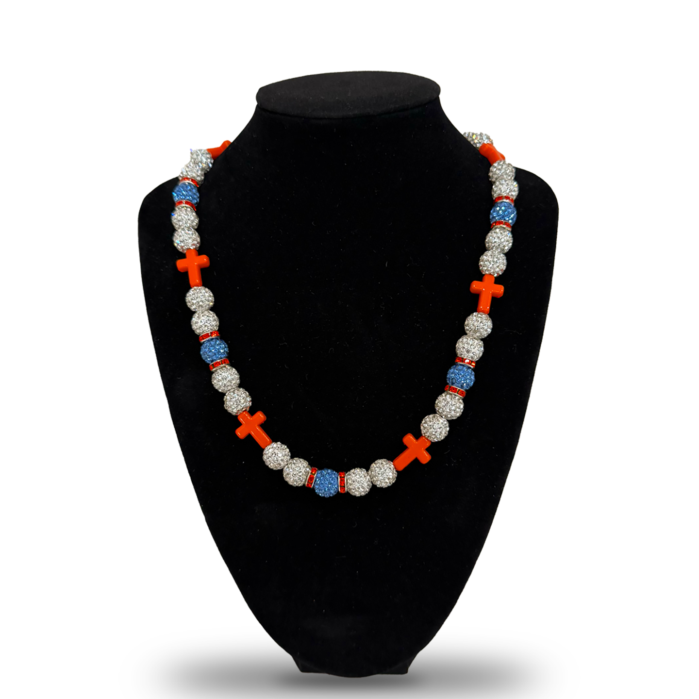 Baseball Necklace Triple Retro 1976 Auburn Cross